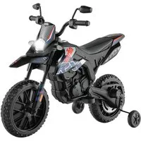 COSTWAY Elektro-Kindermotorrad, mit Stützrädern & Musik, 5,5-6 km/h