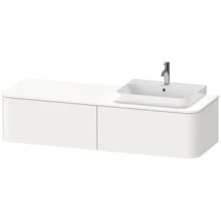 Duravit Happy D.2 Plus Konsolenwaschtischunterbau wandhängend Weiß Supermatt 1600x550x354 mm - HP494 HP4944R84840010