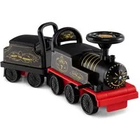 COSTWAY Elektro-Kinderzug, Belastbarkeit 25 kg, (1-tlg), Elektroauto mit Musik & LED, Lokomotive mit Waggon