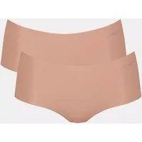 sloggi Panty ZERO Microfibre 2.0 (2er Pack) nahtlos, gewellte Abschlüsse hinten, Microfaser