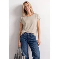 STREET ONE Kurzarmshirt Sommershirt aus Viskose mit Stretch