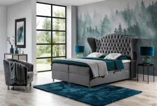 Boxspringbett Schlafzimmerbett DAMLA 140x200cm in div. Farbvarianten