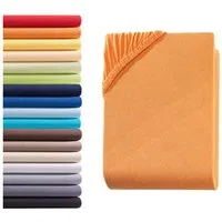 Hometex Premium Textiles Spannbettlaken Jersey Spannbettlaken 100% Baumwolle, Jersey, Gummizug: Rundumgummizug, Premium-Jersey Matratzenhöhe bis 23 cm