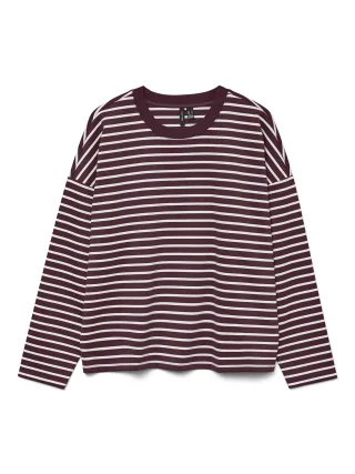 VERO MODA - VMABBY LS O-NECK TOP JRS NOOS Winetasting - Gr. - XL
