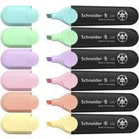 Schneider Marker Job Pastell, (6-tlg), Textmarker in Pastellfarben, im Kunststoffetui