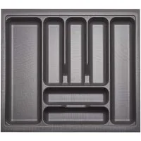SO-TECH® Besteckeinsatz ORGA-BOX I oriongrau mit Anti-Rutsch-Beschichtung, 519 x 473 mm im 60er Schrank