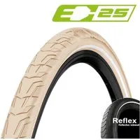 CONTINENTAL Fahrradreifen Continental Reifen RIide City 26x1.75" 47-559 creme Reflex E-25 Draht"