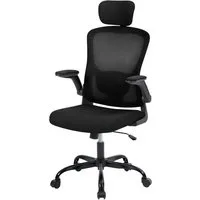 GarveeMore Bürostuhl Ergonomischer mit erstellbare Lendenwirbelstütze und Kopfstütze, Home-Office-Stuhl,Gaming-Stuhl mit hoher Rückenlehne aus Netzstoff