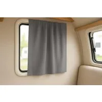 novumfix Verdunkelungsvorhang Caravangardine grau Kräuselband 145x80cm, verdunkelnd