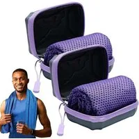 nsihing Sporthandtuch 2 Pack Kühltuch Mit Aufbewahrungsbox, 80x30cm Handtuch, (2-St)