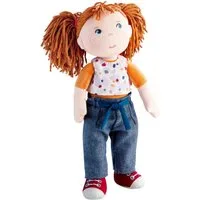Haba Stoffpuppe Malou, Mit Hose, Top und 2 Zopfgummis