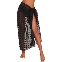 Agger Strandrock Strand-Sarong für Damen, Transparenter Bikini-Überwurf,Wickeltuch Wickelrock oder Bikini Cover-up,sommerlicher Strand- und Urlaubsschutz
