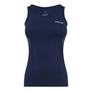 Head - Ärmelloses Oberteil für Damen, Runder Auschnitt, Jersey, Schmal (Blau)