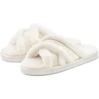 Vivance Dreams by Lascana Hausschuh, Pantoffel, Mule, offener Schuh, Pantolette mit Kreuzbandage VEGAN