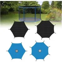 Clanmacy Trampolin-Randabdeckung 8/10ft Trampolin Schattenabdeckung Anti-UV-Trampoline Sonnenschutzzub