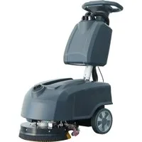 DeTec. Hartbodenreiniger handgeführte Scheuersaugmaschine, Scheuermaschine, Reinigungsmaschine, 400,00 W, Behälter, 35cm Bürstendurchmesser
