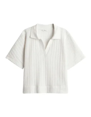 Opus - Poloshirt - Sepoko weiß - Gr. - 44