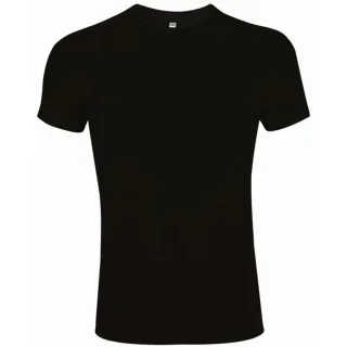 SOLS Herren Imperial Slim Fit T-Shirt mit kurzen Ärmeln (Tiefschwarz)