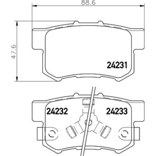 Hella Bremsbel?ge hinten Honda Cr-V Fr-V Stream
