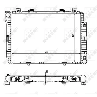 NRF Motork?hler gel?tet Mercedes S-Klasse W140 55316