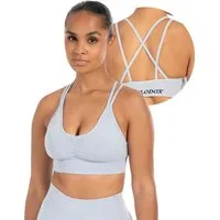 Smilodox Sport-BH Batik Acid Cross, Sport Bra mit V-Ausschnitt, Fester Halt Seamless Crop Top ohne Bügel Atmungsaktiv Bustier Sport Yoga Bra