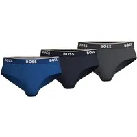 BOSS Slip Herren Sportslip Cotton Stretch (Dreierpack, 3-St., 3er-Pack) Minislip mit Logo-Bund, knapp geschnitten, im Dreierpack