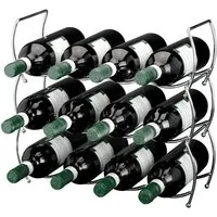 Excellent Houseware Weinregal Elegantes Weinregal aus Metall. 3 Elemente im Set.