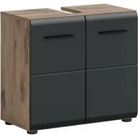 furnling Waschbeckenunterschrank Ivy Badunterschrank mit 2 Türen & Ausschnitt, MDF Front, Stauraumschrank