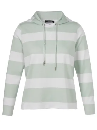 Frapp - Sweatshirt Kapuze 1/1 Arm Druck mint/white - Gr. - 48