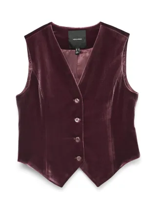 VERO MODA - VMSHANNA SL VELVET WAISTCOAT Winetasting - Gr. - L