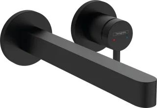 Hansgrohe 2-Loch Waschtischmischer Unterputz Finoris F-Set langer Auslauf mattschwarz, 76050670 76050670