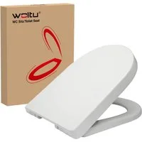 Woltu WC-Sitz, WC Sitz Kunststoff, Fast Fix, Softclose Scharnier