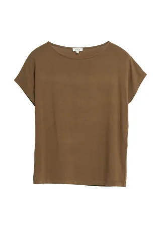s.Oliver Red Label - Locker geschnittenes Basic T-Shirt braun - Gr. - 44