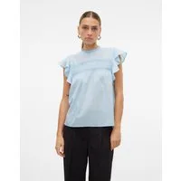 Vero Moda Blusenshirt VMTRINE SL LACE TOP WVN NOOS Baumwolle