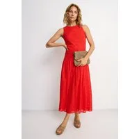 Buffalo Spitzenkleid in Maxilänge mit modischer Lochstickerei elegantes Sommerkleid, Maxikleid mit Stickerei, A-Linie, festlich