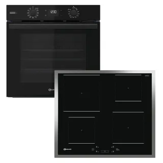 BAUKNECHT Backofen-Set "BAKO 780 Steam IND BL" mit 1-fach-Teleskopauszug Hydrolyse Set, 2 Stk. tlg. GentleSteam – für ein saftiges Inneres und ein knuspriges Äußeres