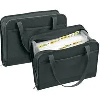 VELOFLEX Aktenordner Veloflex Fächertasche Office 4446880 DIN A4 24 Fächer Textil sw