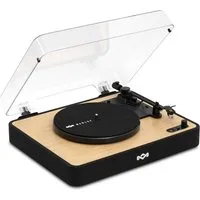 House of Marley Marley EM-JT004-SB Revolution Turntable Plattenspieler (Riemenantrieb, Bluetooth, Audio-Technica Tonabnehmer & 3 Geschwindigkeiten)
