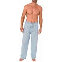 Normann Pyjama Herren Schlafanzug Hose lang kariert aus Baumwolle