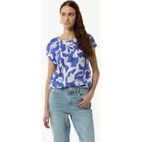 comma Kurzarmbluse Bluse Bluse mit All-over-Print