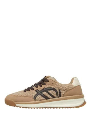 s.Oliver Red Label - Sneaker im Materialmix braun/beige - Gr. - 36