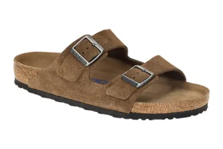 Birkenstock 1030863 BS Arizona Herren Pantolette Braun - dark tea fb Weichbet...