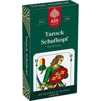Schafkopf und Tarock Spielkarten mit bayerischem Bild in Papiereinschlag, Kartenspiel
