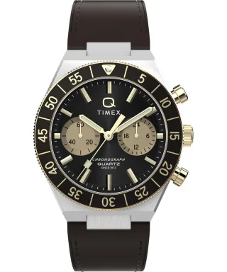 Timex Q Timex Continental Braun Herren Armbanduhr TW2Y56000