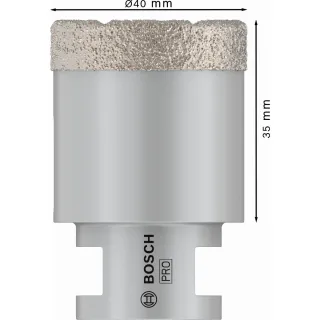 Bosch PRO Diamanttrockenbohrer Dry Speed Best for Ceramic, 40 x 35 mm - 2608587123