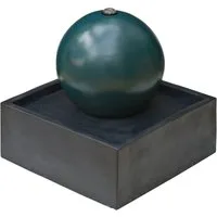 AcquaArte Gartenbrunnen STENI, 50 cm Breite, Wasserspiel mit LED Kugel ⌀: 33 cm, BxTxH: 50x50x53 cm