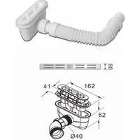 duschspa Ablaufgarnitur Ablaufgarnitur + Ablaufschlauch für Dusche Duschtasse Duschwanne (Set)