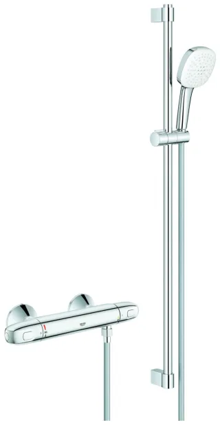 GROHE Thermostat-Brausebatterie Grohtherm 1000 34824_5 mit Brausegarnitur 900mm chrom, 34824005 34824005