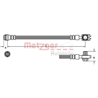 Metzger Bremsschlauch hinten VW Passat B5 4110246