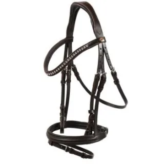 Hans Melzer Horse Equipment Hans Melzer Trense Calgary englisches Reithalfter braun/silber VB/ COB (Vollblut)